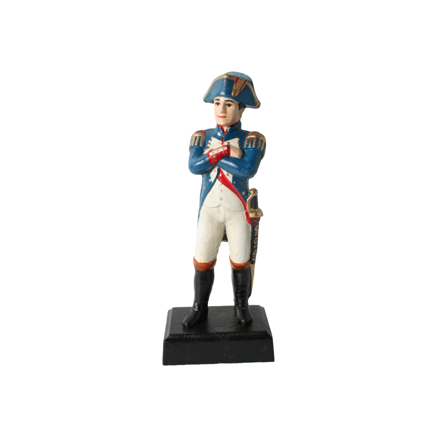 Cast Iron Napoleon Bonaparte Statue, Detailed French Historical Figure, 28 cm