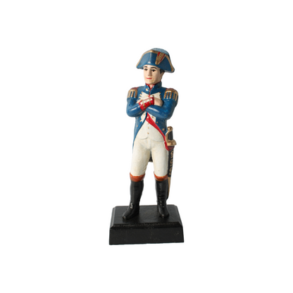 Cast Iron Napoleon Bonaparte Statue, Detailed French Historical Figure, 28 cm
