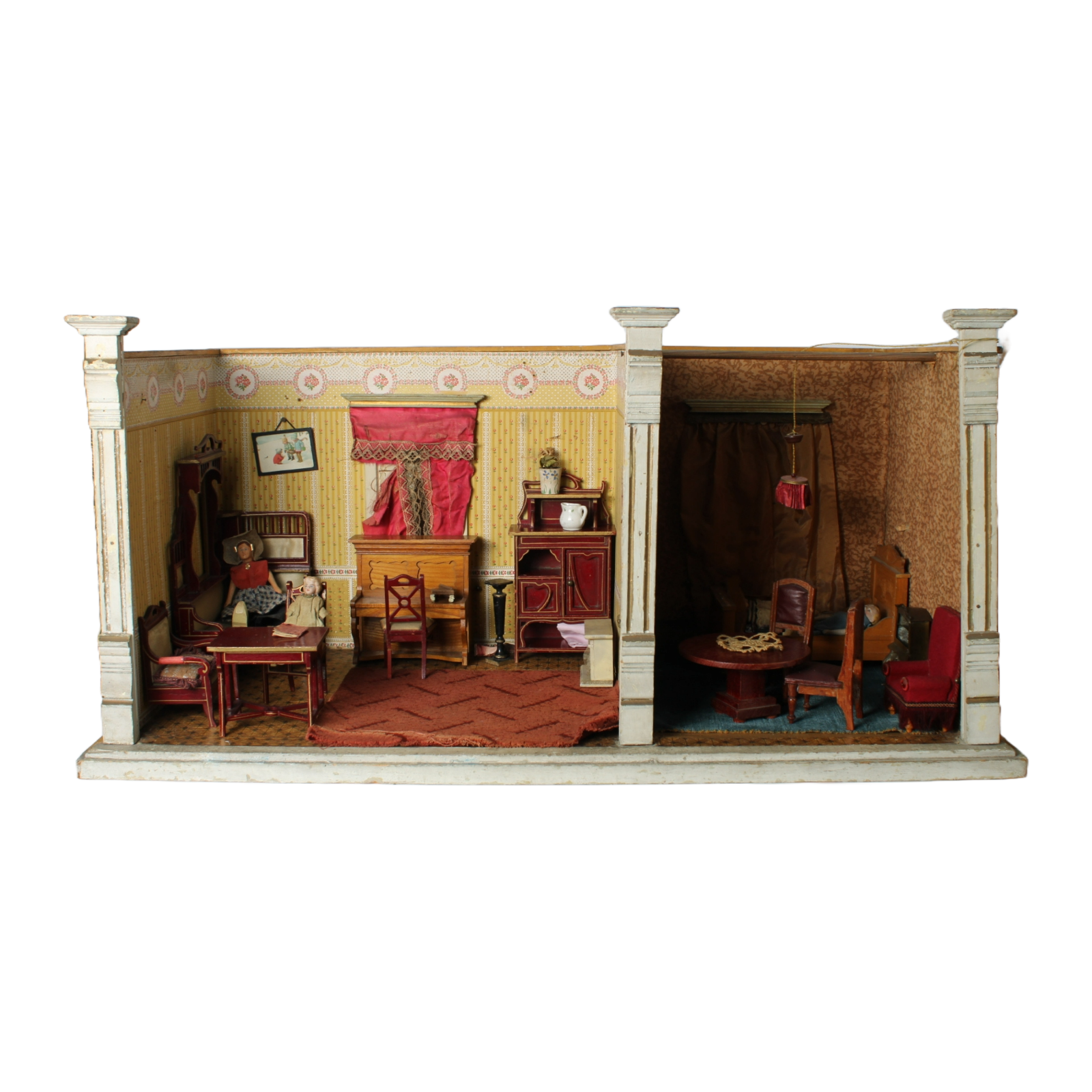 Antique Dutch Dollhouse ca. 1890–1915 | Complete with Dolls, Furniture
