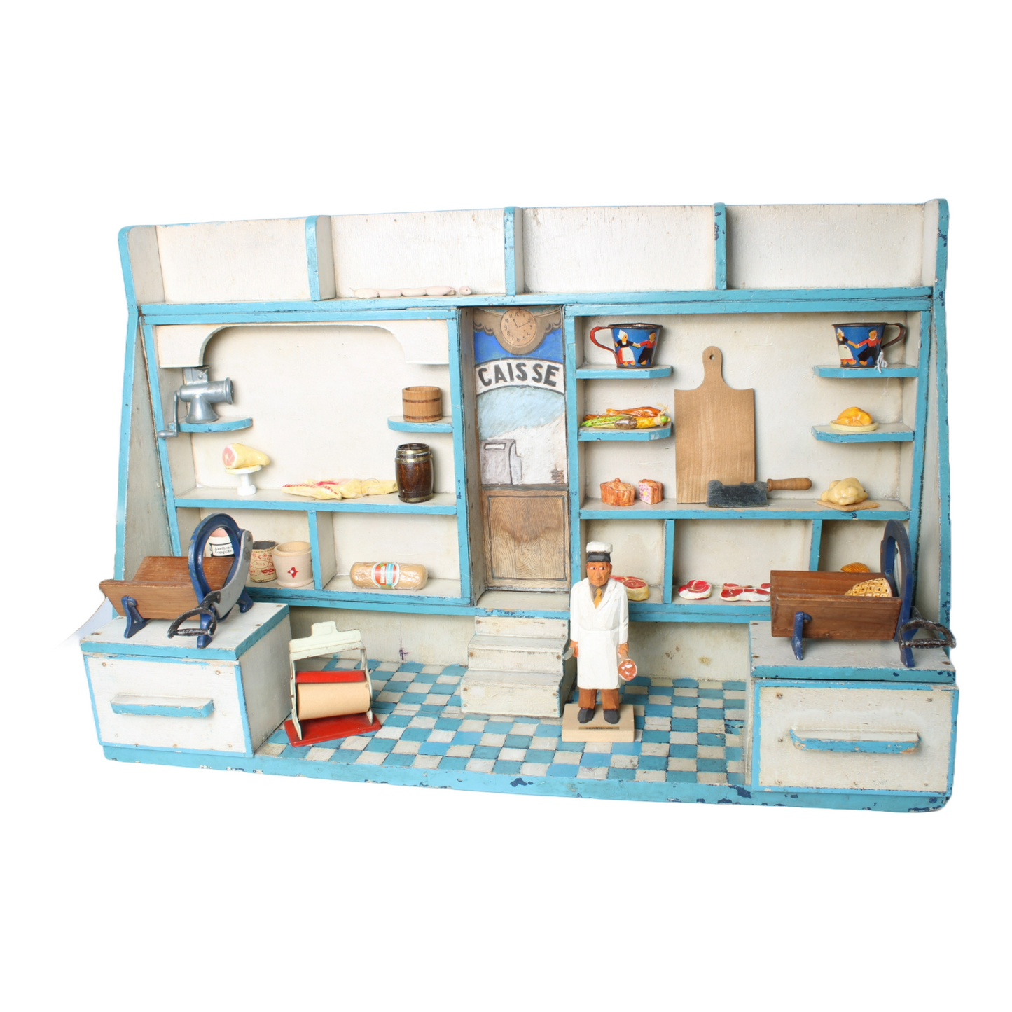 Rare Antique Miniature Butcher Shop from 1920–1950 | Diorama Toy Store