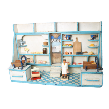 Rare Antique Miniature Butcher Shop from 1920–1950 | Diorama Toy Store