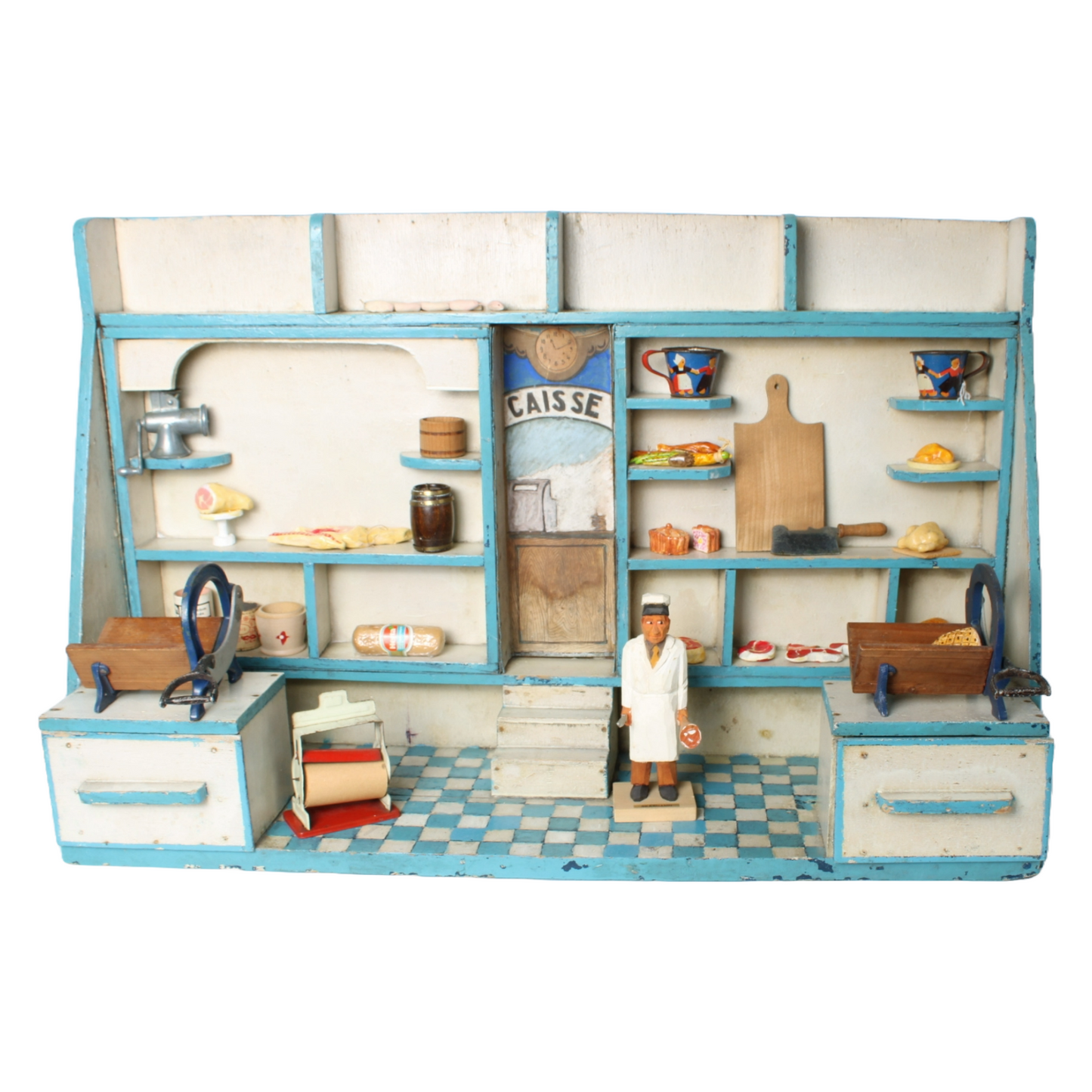 Rare Antique Miniature Butcher Shop from 1920–1950 | Diorama Toy Store