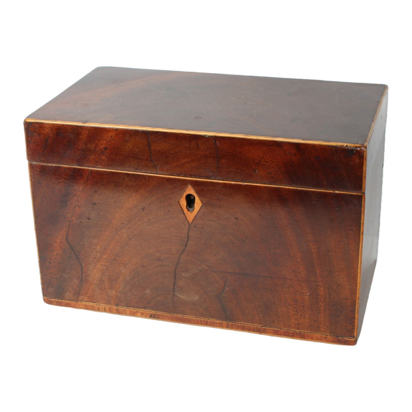 Antique Wooden Tea or Tobacco Box | Late 18th - Early 19th Century