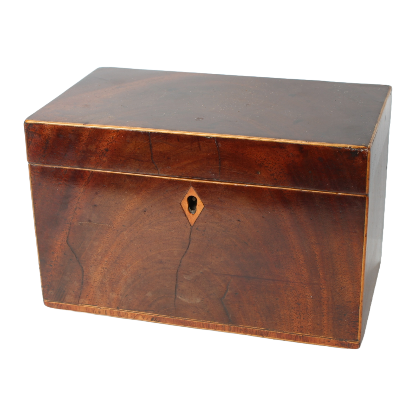 Antique Wooden Tea or Tobacco Box | Late 18th - Early 19th Century