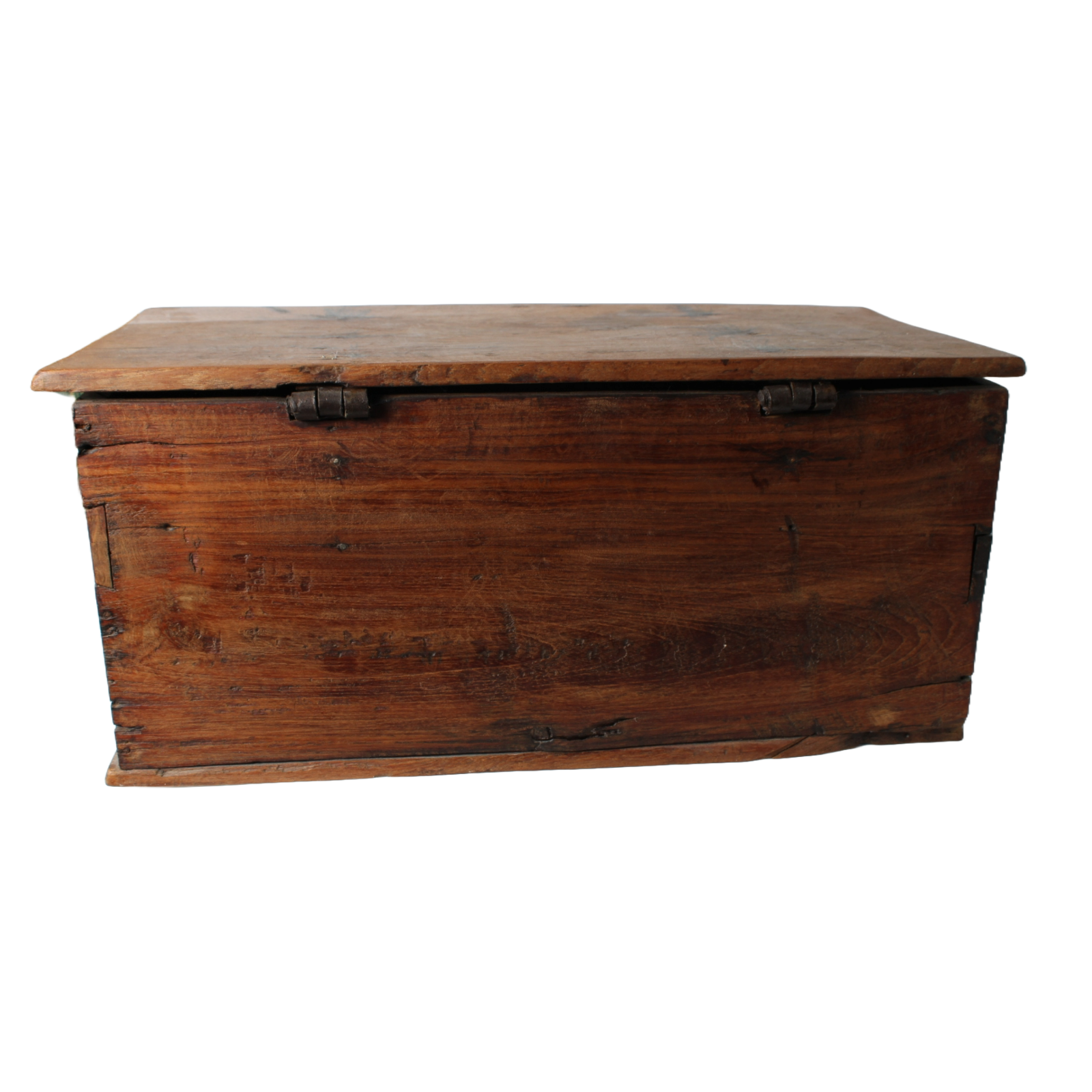 Antique Wooden Cash Box | Detailed Woodcarving | 18th-19th Century |
