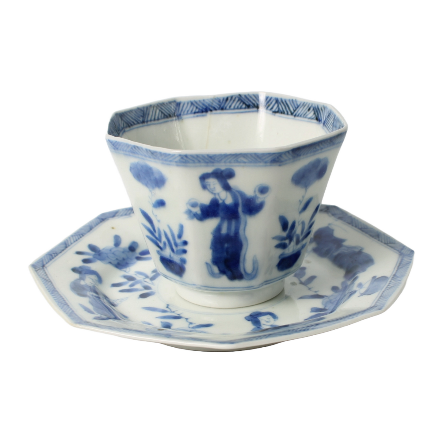Antique Chinese Porcelain Tea Set | 19th Century Qing Dynasty | Blue & White