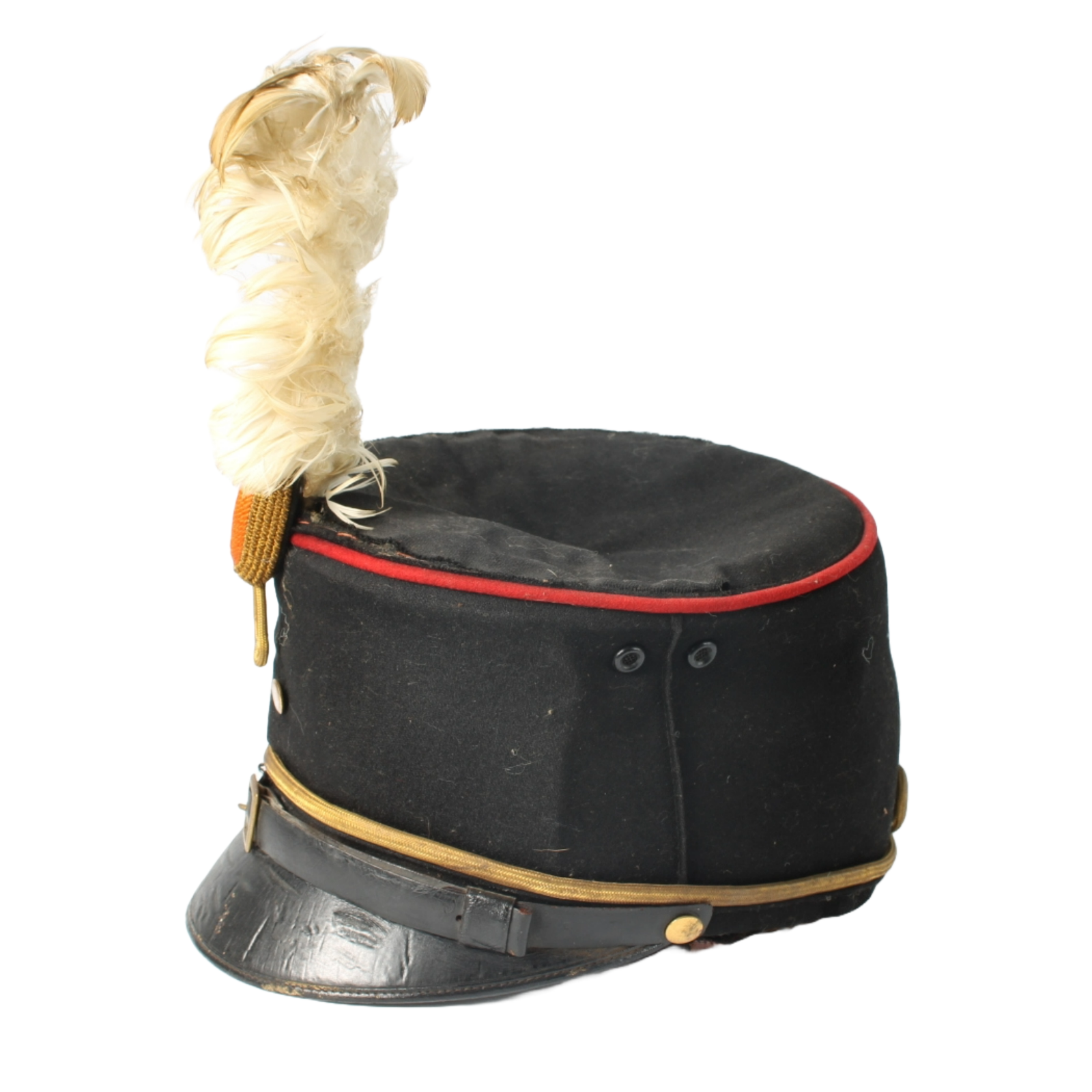 Antique KNIL Kepi with White Plume, Dutch Colonial Army, 1900-1940, Rare Collect
