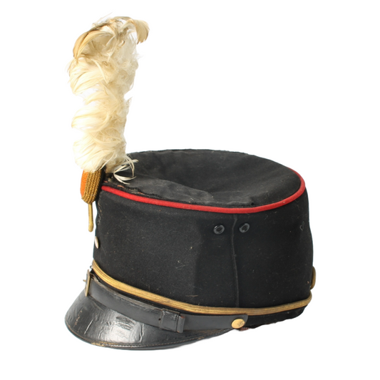 Antique KNIL Kepi with White Plume, Dutch Colonial Army, 1900-1940, Rare Collect