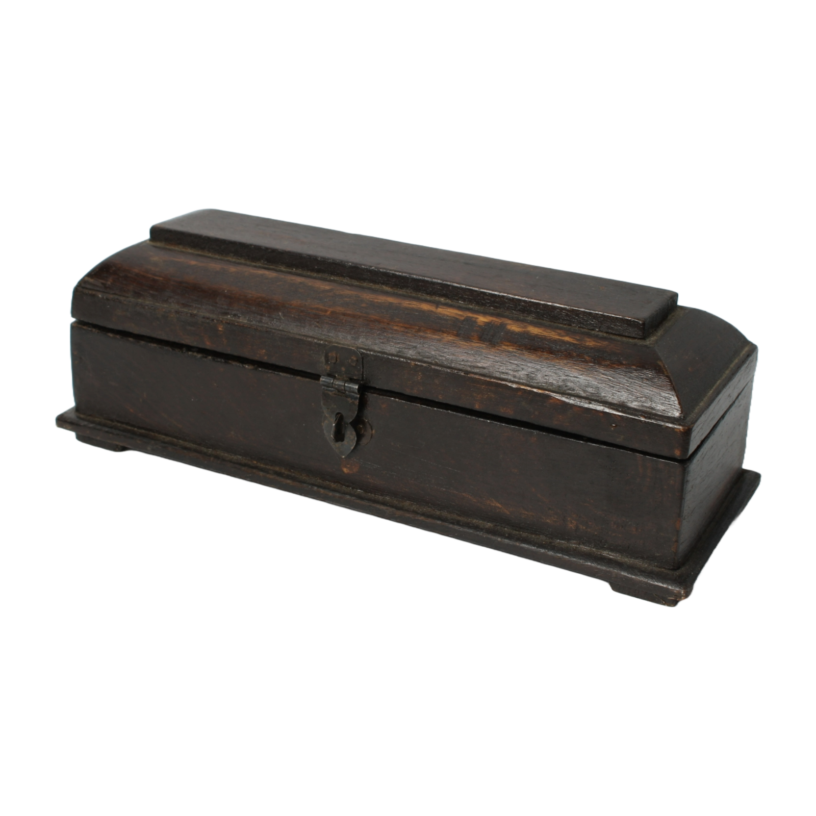 Antique Writing Box for Two Pens - Classic Wooden Pen Holder
