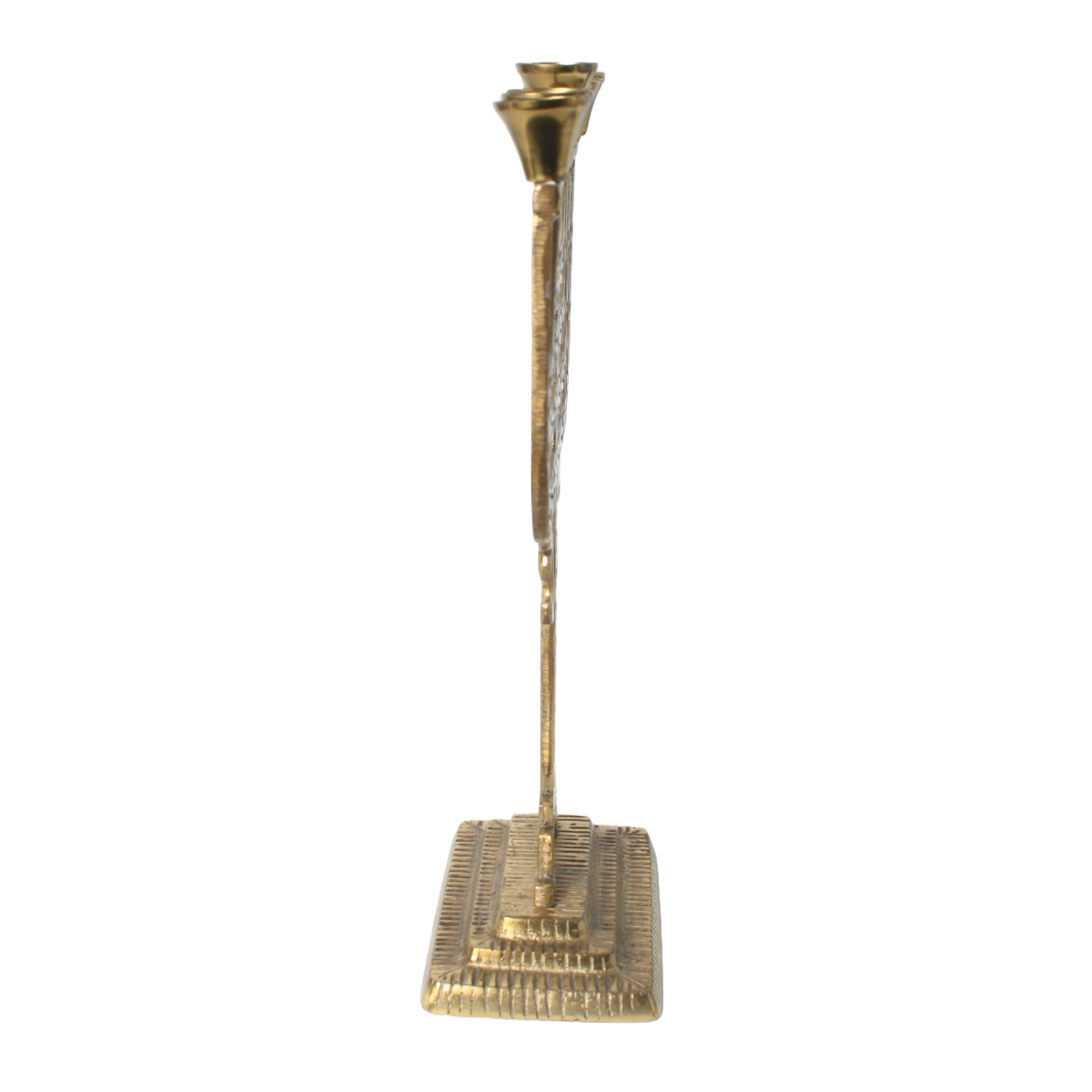 Vintage Handmade Judaica Menorah from Israel, 28 cm Brass, Iconic Jewish Symbol