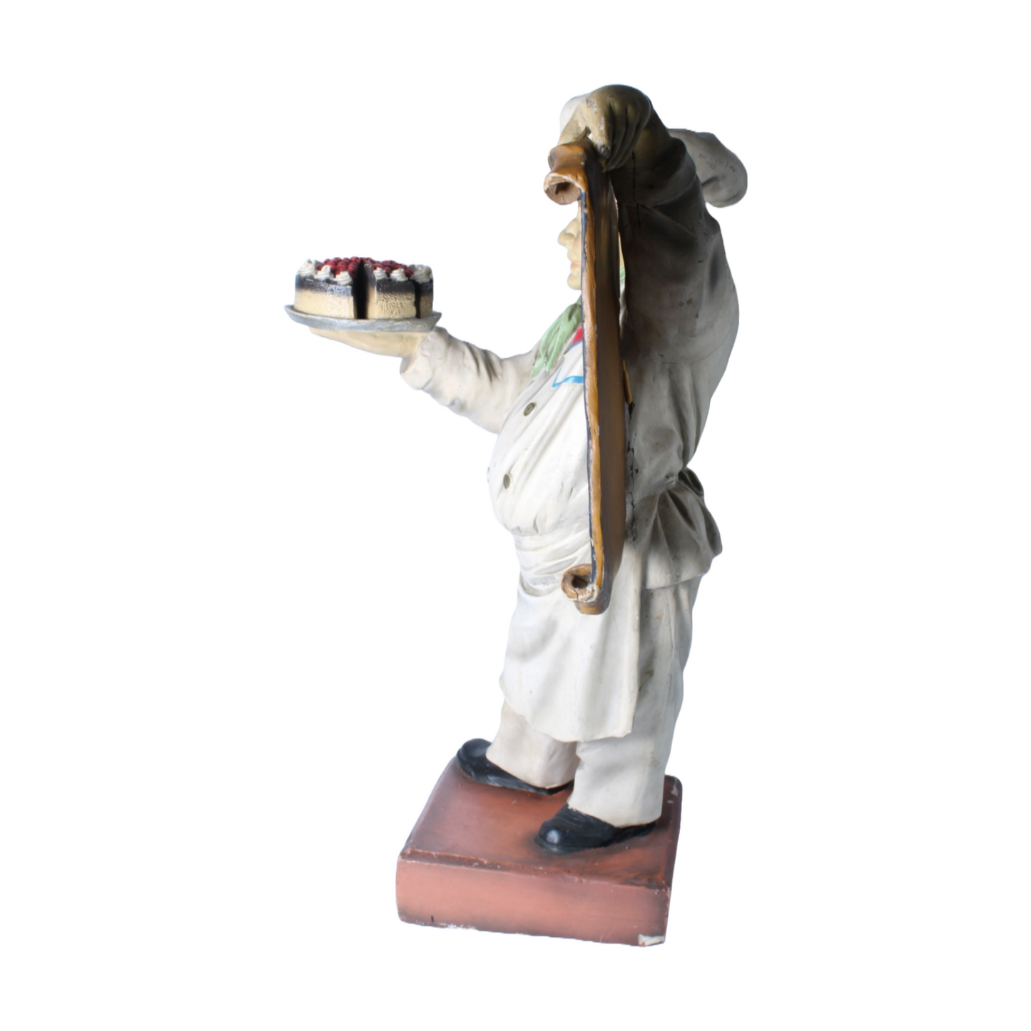 Vintage Advertisement Board / Statue of a Baker and/or Chef from the 1950s