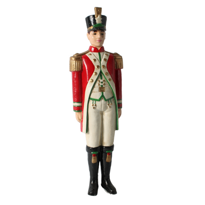 Antique Cast Iron Military Officer Figurine, 40 cm Tall, Decorative & Historical