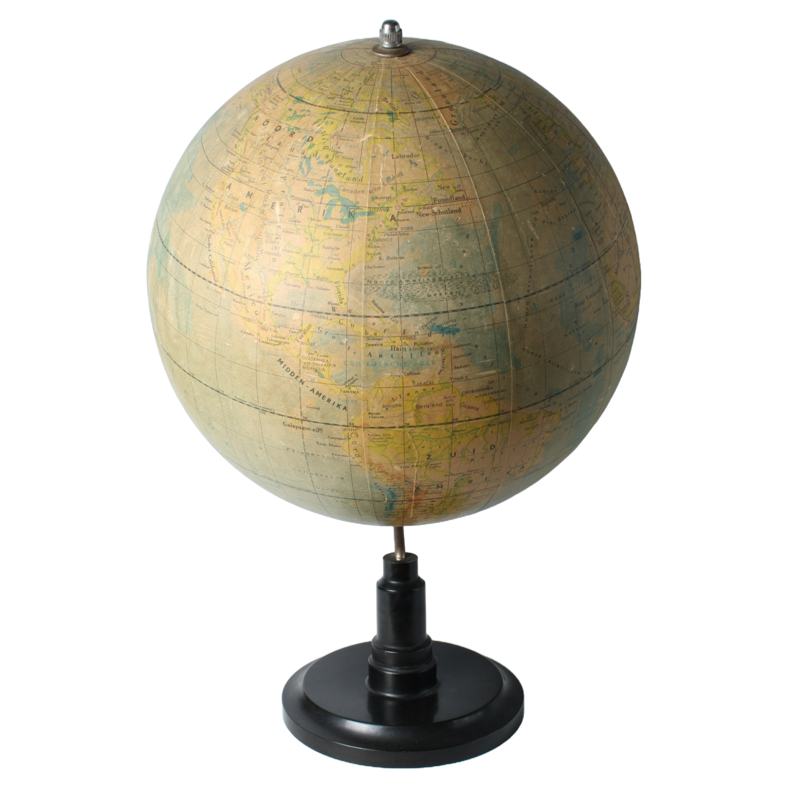 Rare Antique Globe on Metal Stand | Vintage Globe 1930-1950 | Historical