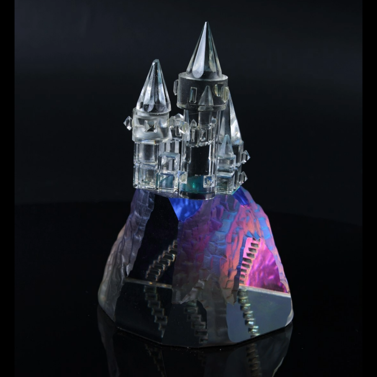 Vintage Crystal Castle by Hadrian Crystal - Timeless Collectible - Unique Glass