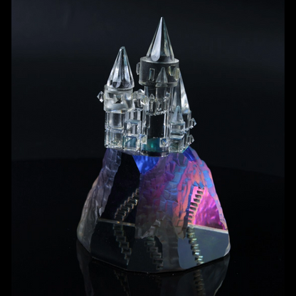 Vintage Crystal Castle by Hadrian Crystal - Timeless Collectible - Unique Glass