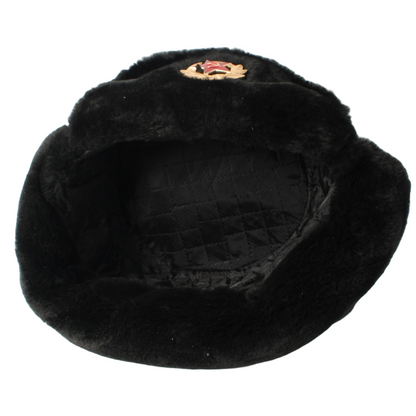 Authentic Soviet Ushanka Winter Hat Size 58 – Vintage Russian Army Fur Hat with