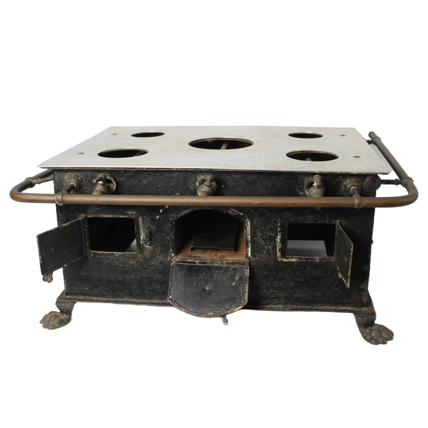 Rare Antique Toy Stove with Claw Feet and Pans ca. 1900–1925 | 22 cm / 8.66 inch