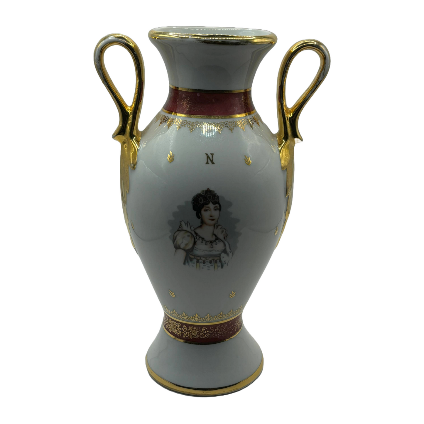 Stunning FD Chauvigny Luxe Porcelain Vase - Napoleon and Josephine - 23.5 cm Tal