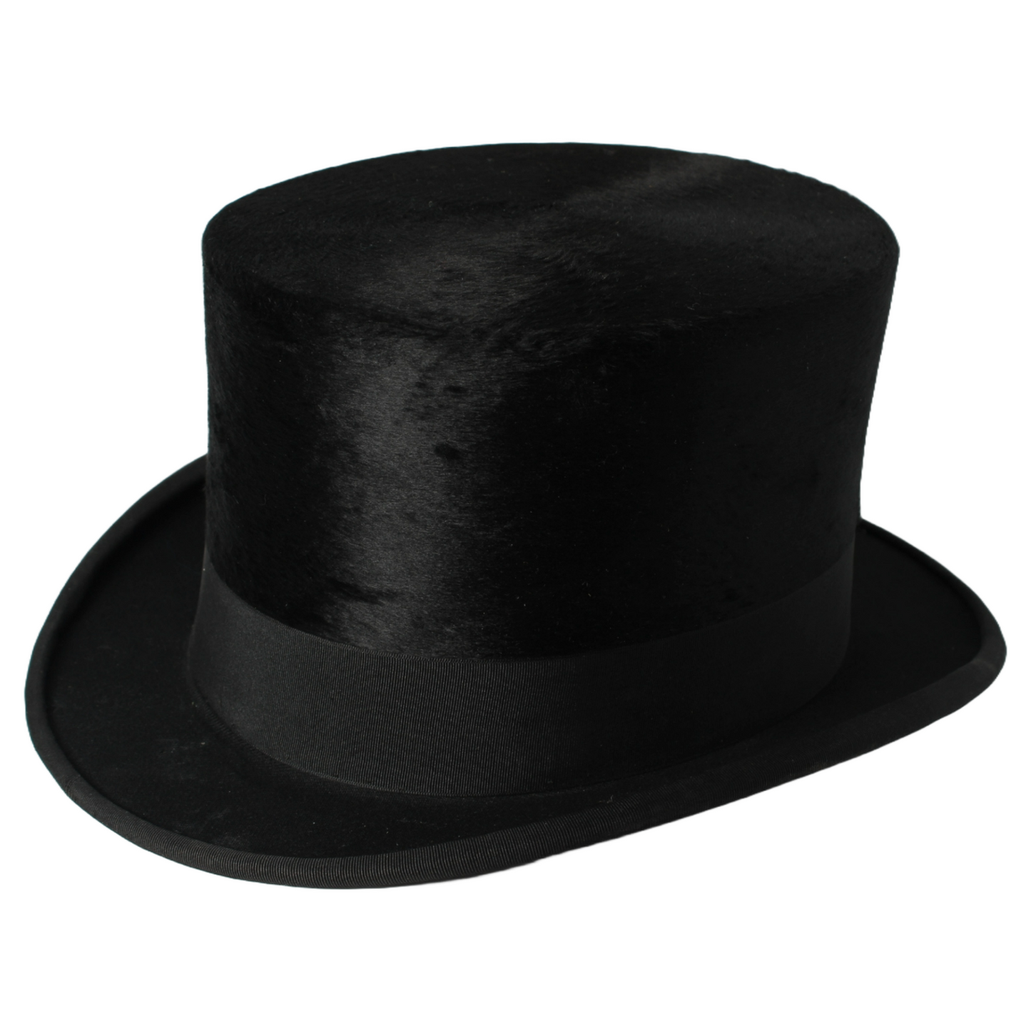 Antique Moleskin Top Hat with Original Storage Case & Detachable Cuffs