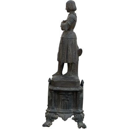 Beautiful Statue of Jeanne d'Arc - Signed by M. Reberg