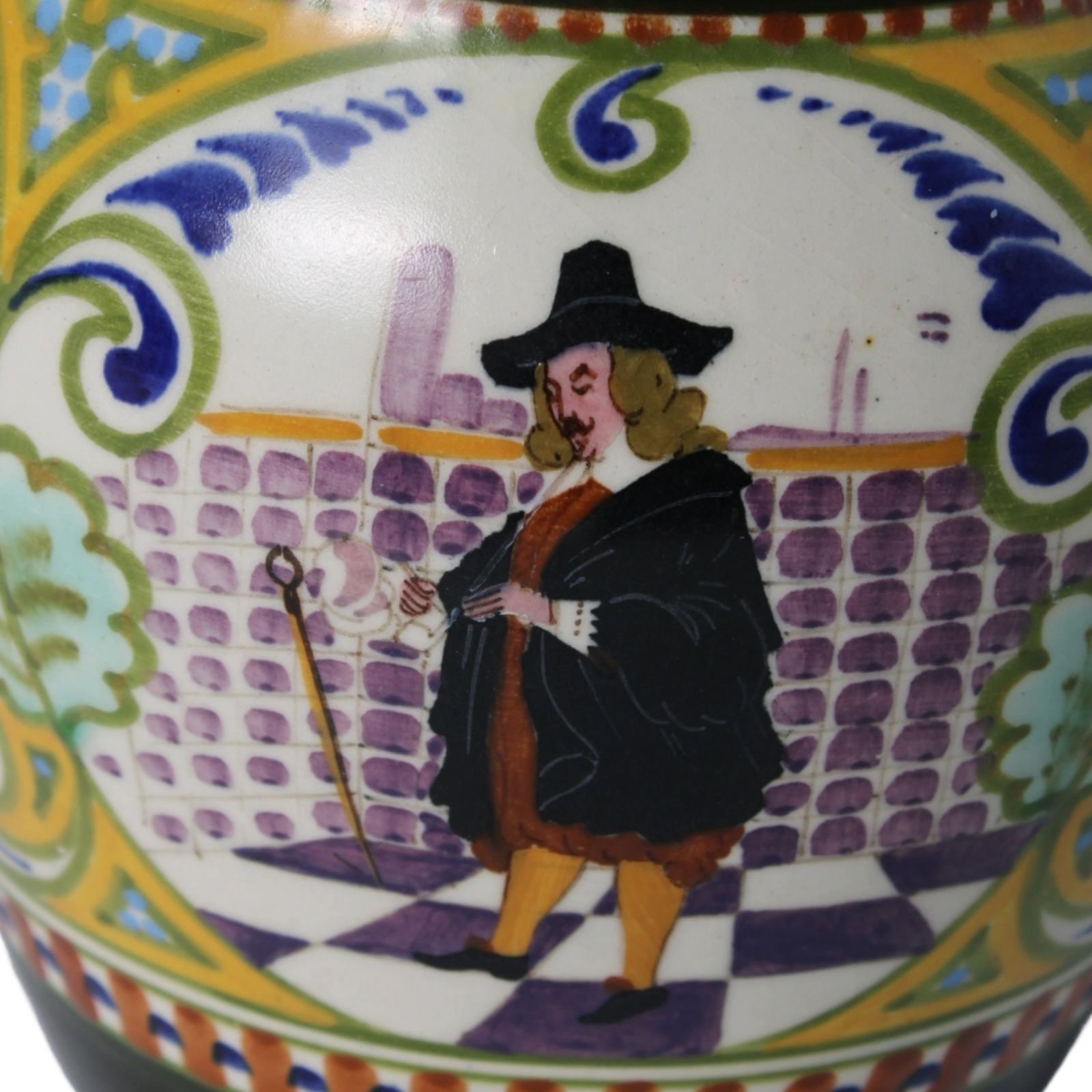 Antique Tobacco Jar Poorters Toeback | Ivura Gouda | Gouda pottery | Art Deco |