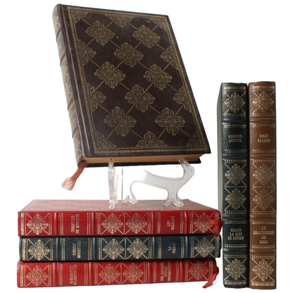 Luxury French Literary Collection in Faux Leather - Solzhenitsyn, Lanoux, Bazin,