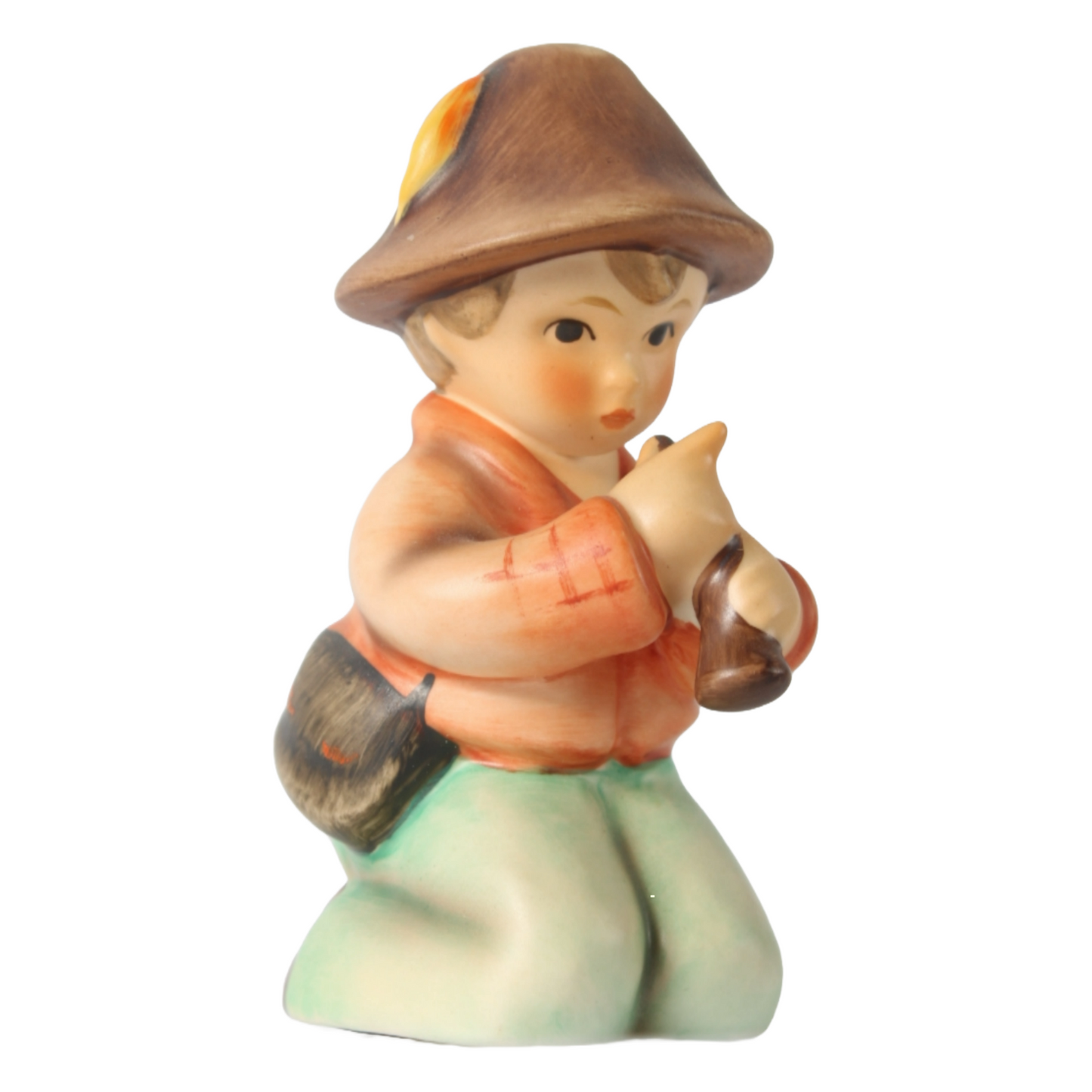 Handmade Hummel Figurine "Little Tooter" by Goebel Germany, TMK-4, 1964-1972