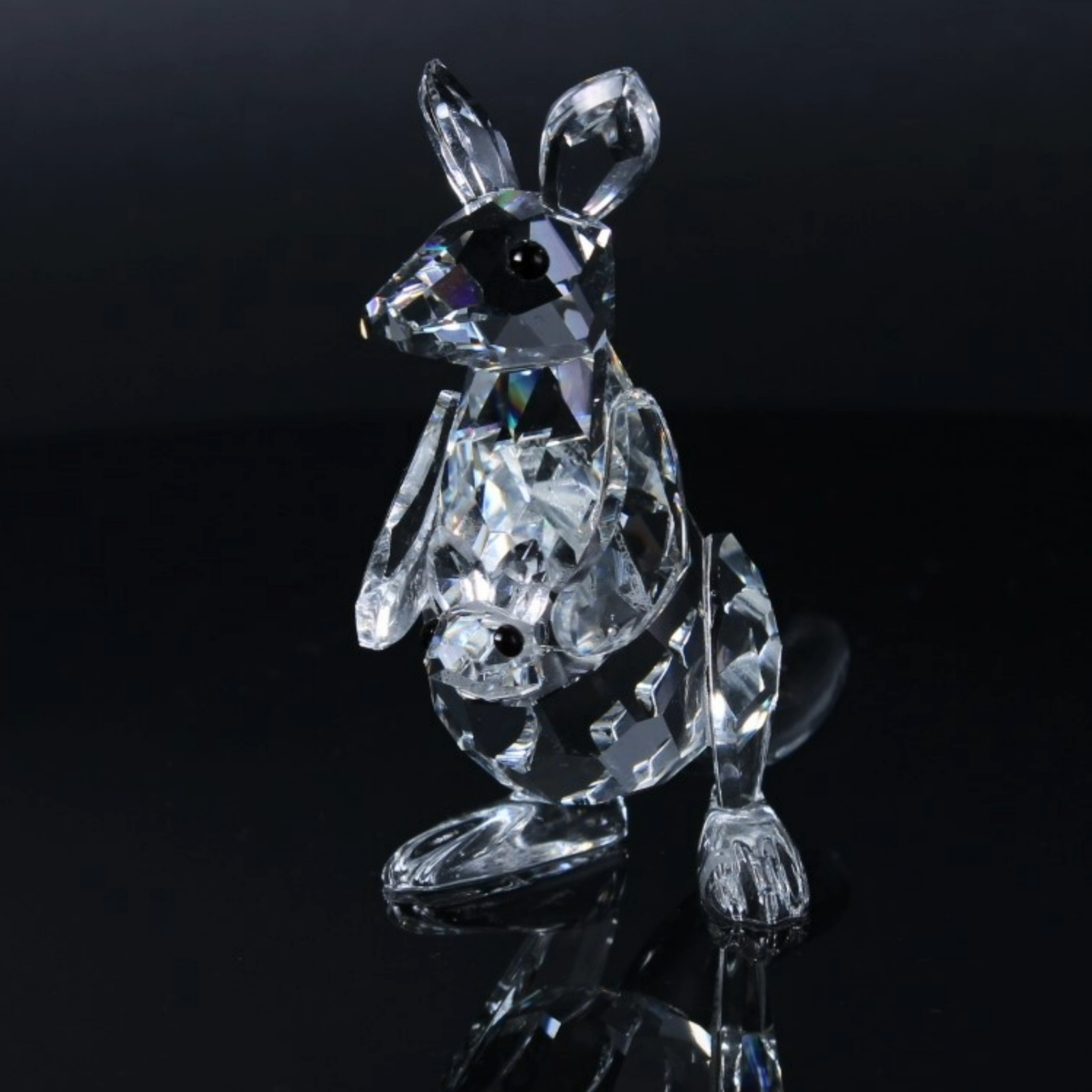 Swarovski Crystal Mother Kangaroo with Baby Joey