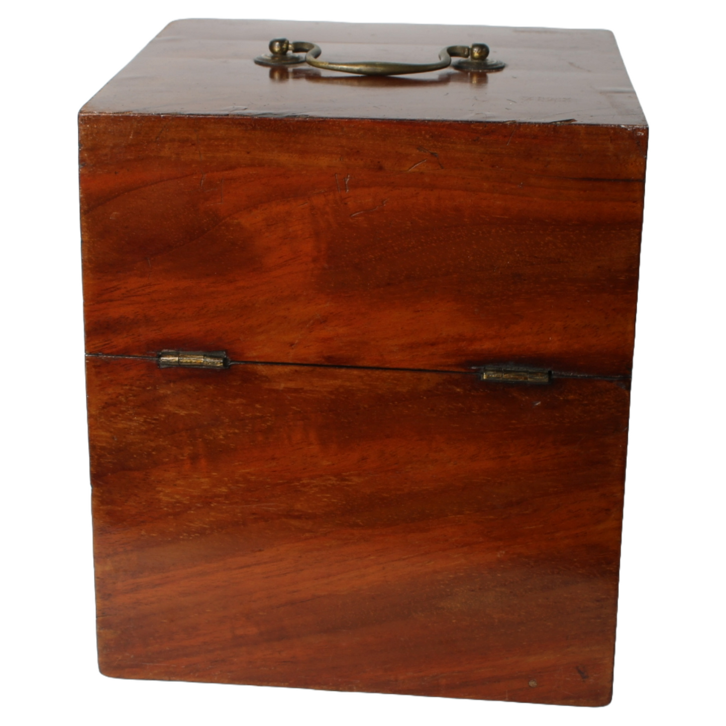 Antique Wooden Tantalus Liquor Box with Four Hand-Blown Decanters – ca. 1850