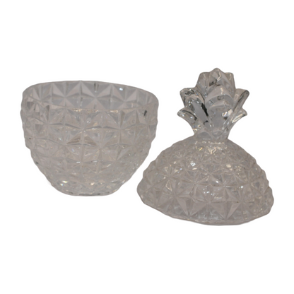 Elegant Crystal Pineapple-Shaped Bonbonnière - Vintage Stylish Candy Dish