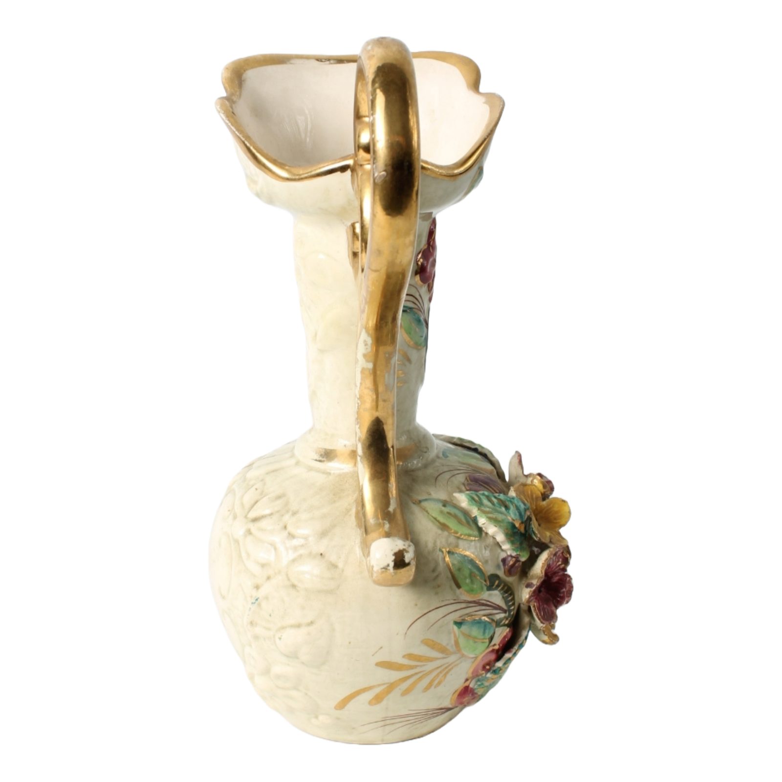Hand-Painted Belgian Decorative Pitcher – Hubert Bequet Ceramic Art