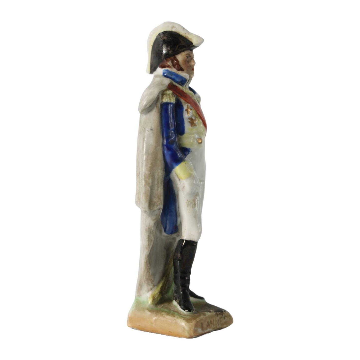 Hand-Painted Porcelain Figure of Napoleon Marshal Jean Lannes, Scheibe Alsbach,
