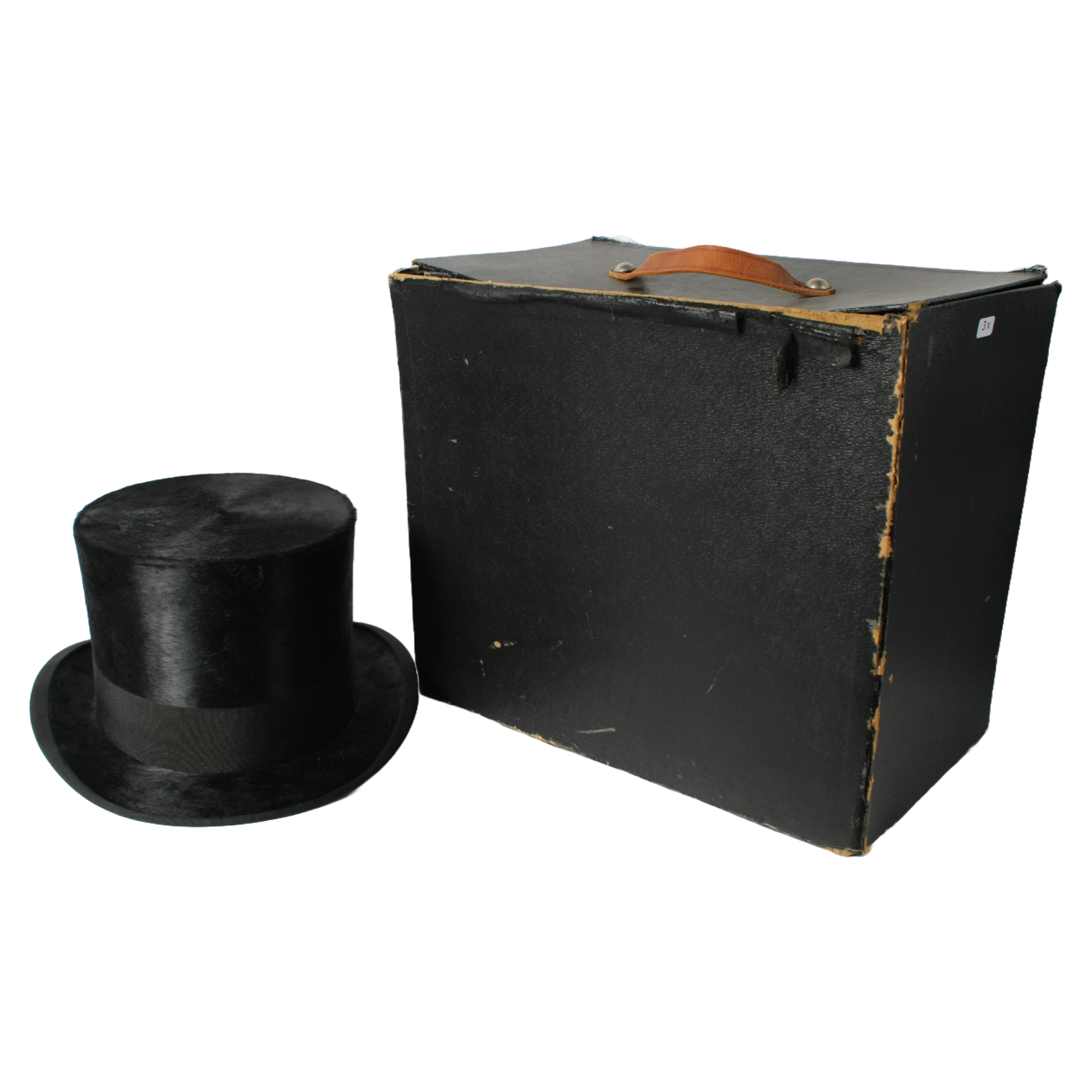 Antique Moleskin Top Hat by Joh. v. d. Sluijs, Utrecht – Early 20th Century