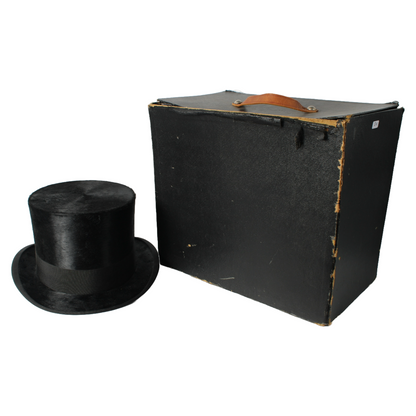 Antique Moleskin Top Hat by Joh. v. d. Sluijs, Utrecht – Early 20th Century