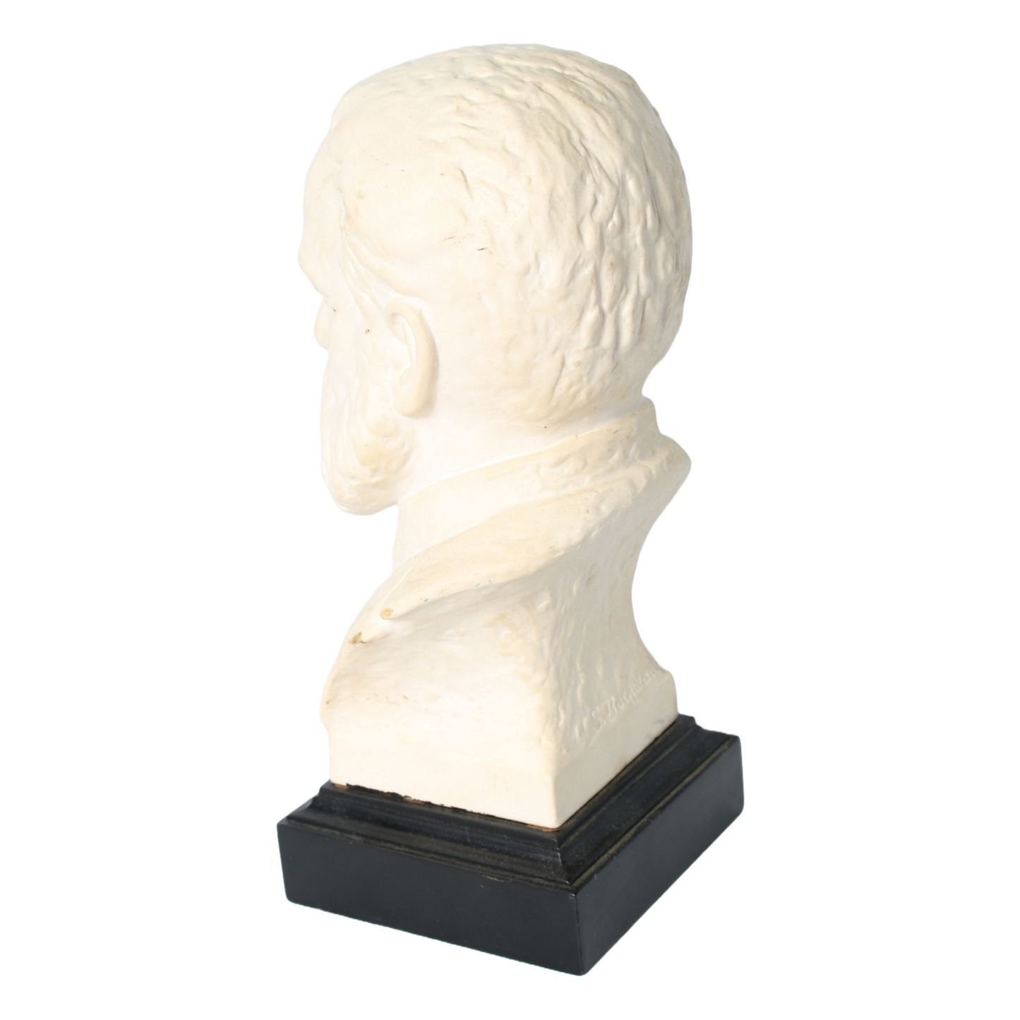 Vintage Goebel Victor Hugo Bust | Bisque Porcelain Sculpture on Black Base