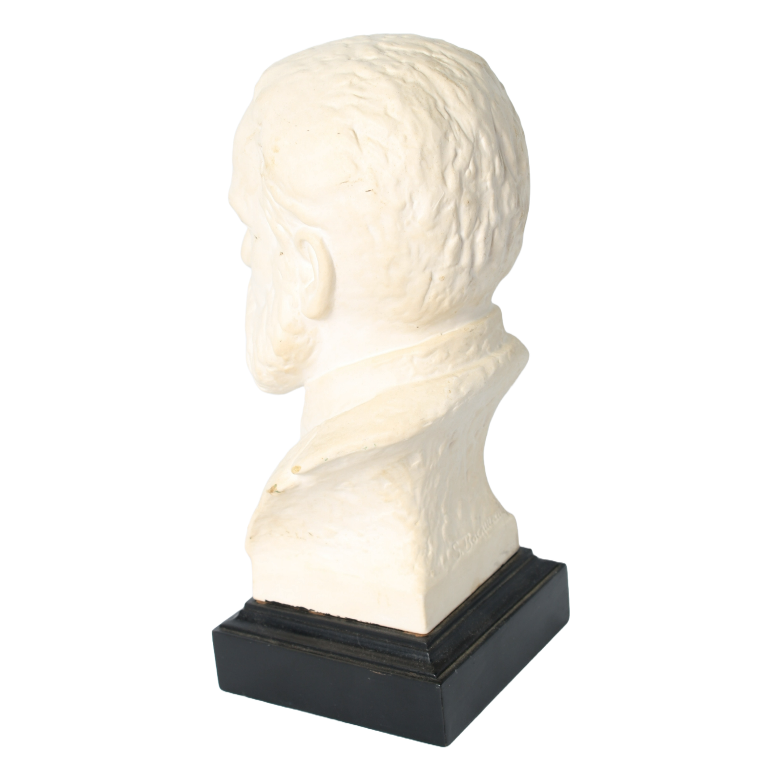 Vintage Goebel Victor Hugo Bust | Bisque Porcelain Sculpture on Black Base