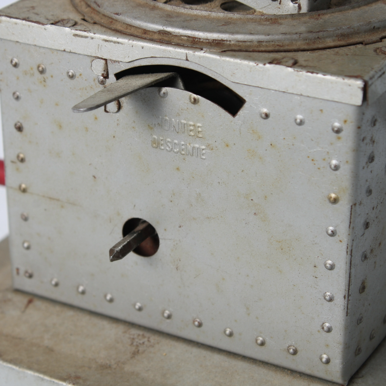 Rare Joustra Toy Crane from France ca. 1950–1965 | Mechanical Metal Crane