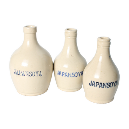 Vintage Japanese Ceramic Bottles "JAPANSOYA" - Set of 3
