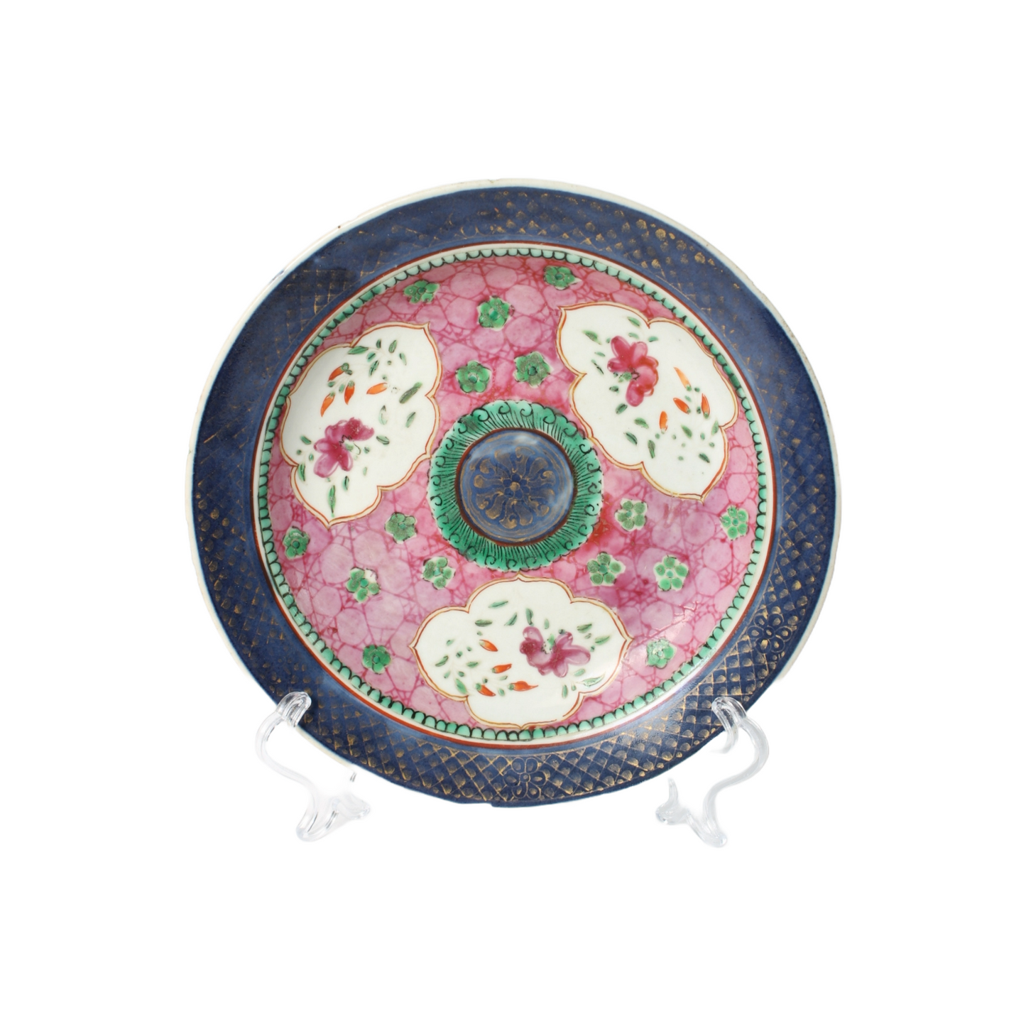 Authentic 18th-Century Chinese Porcelainv - Hand-Painted Qing Dynasty