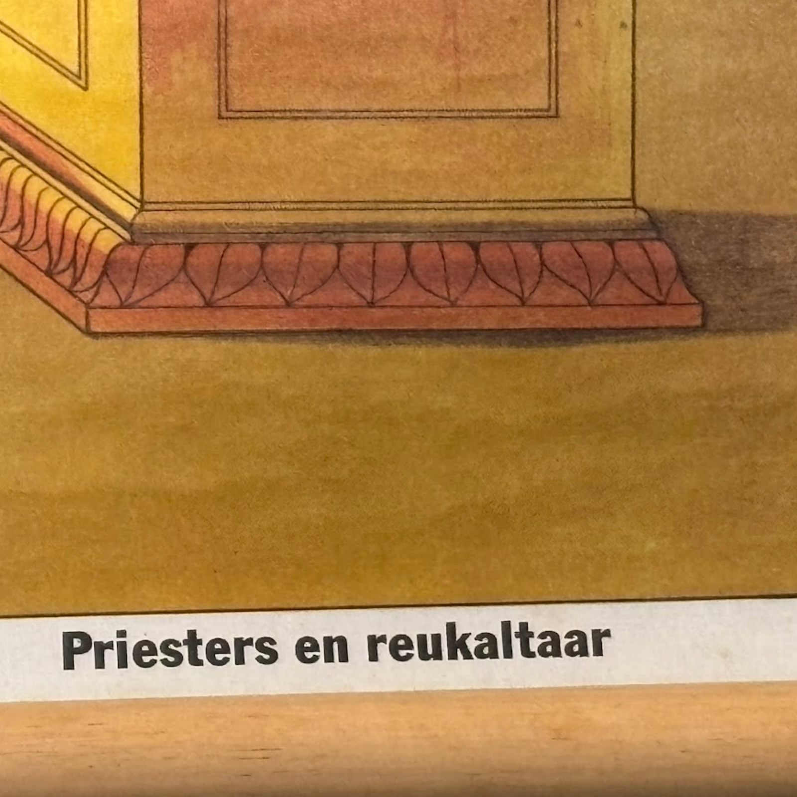 Antique School Chart “Priests and Incense Altar”