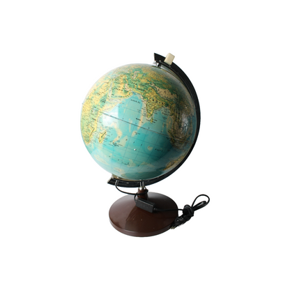 Vintage Illuminated Globe - Educational Globe with Italian Cartography, ca. 1970