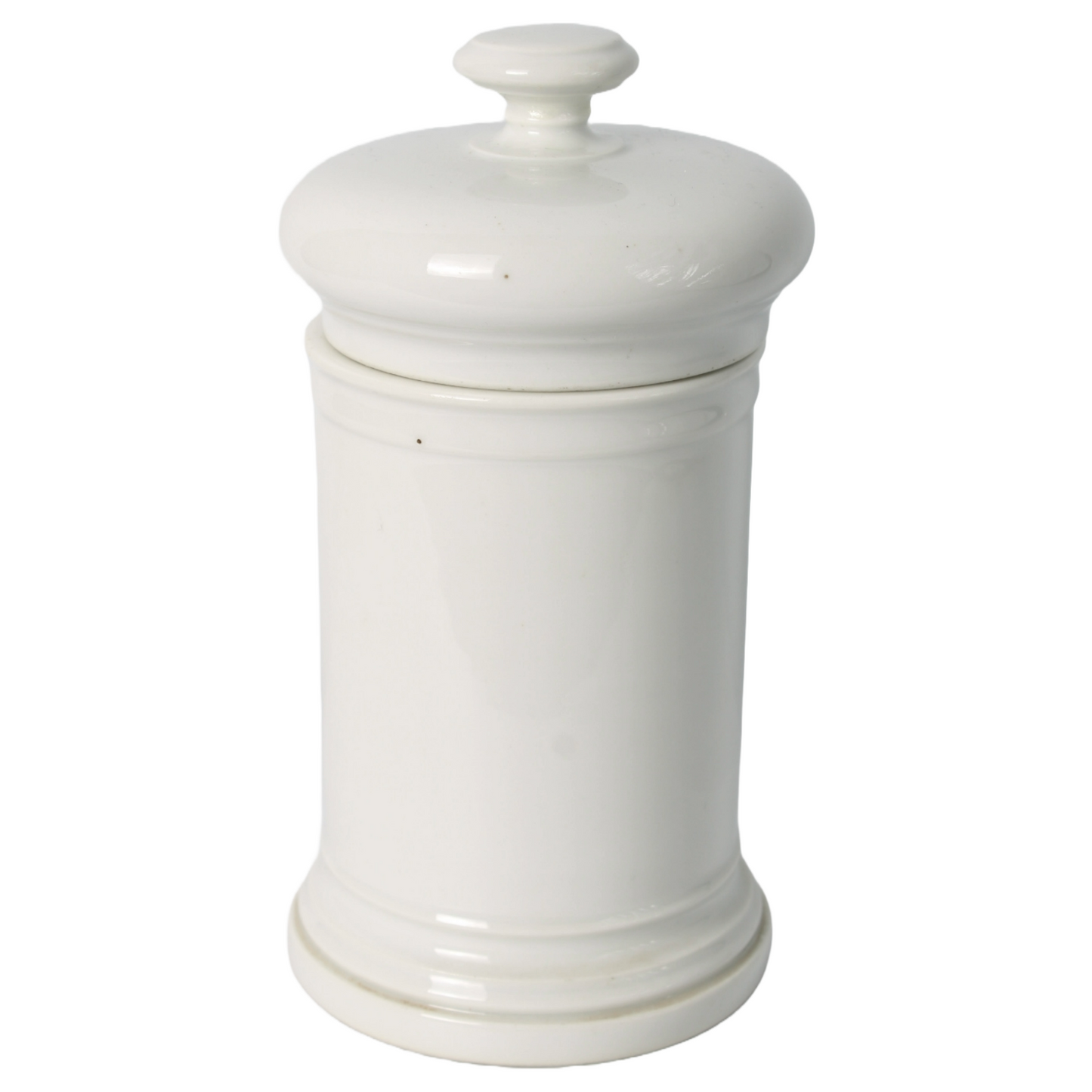 Vintage Apothecary Jar with "Vaselin. flav." Inscription and Gold Detailing