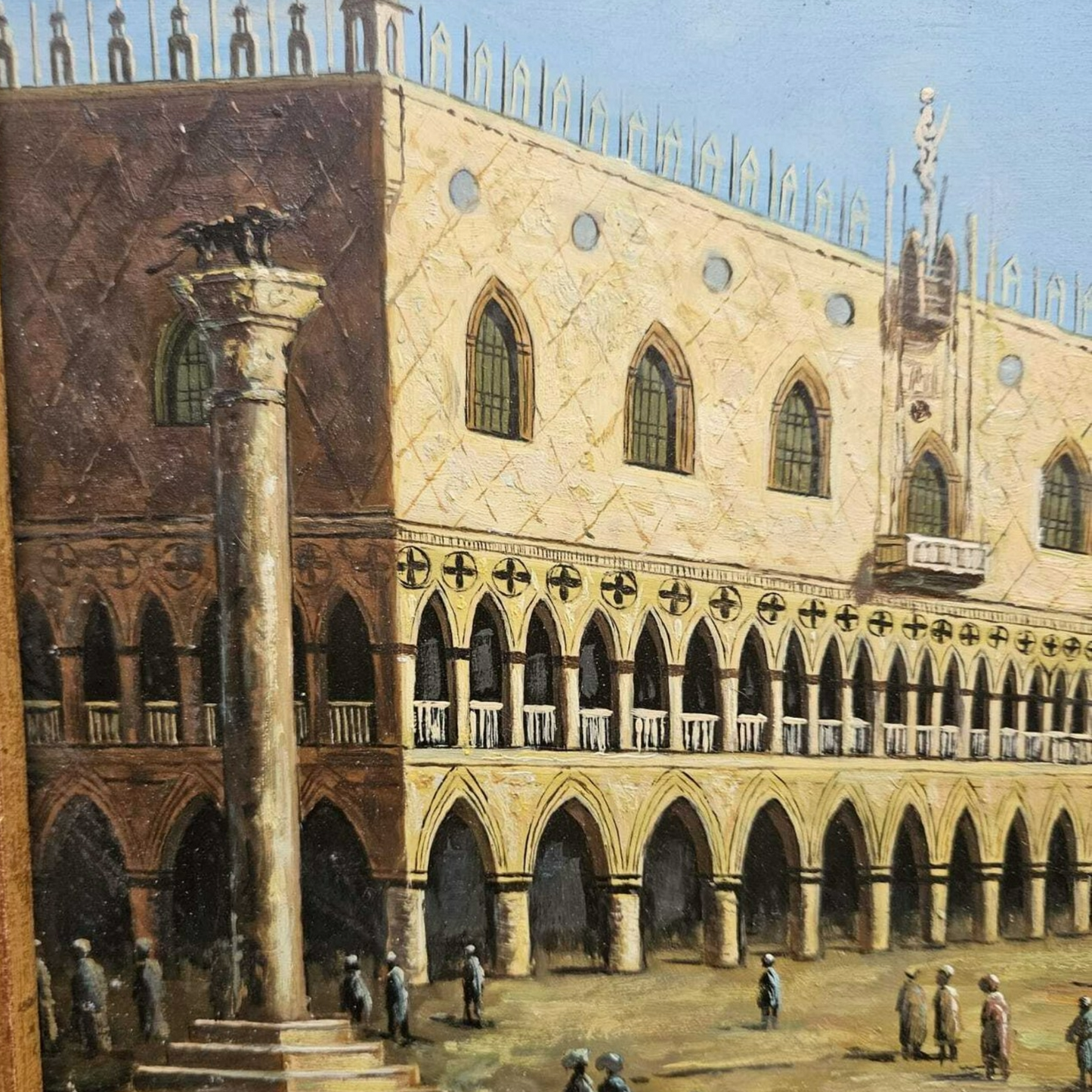 Hand-Painted Oil on Panel Painting of Venice Canal Grande by Aldo Marini, 1960s,