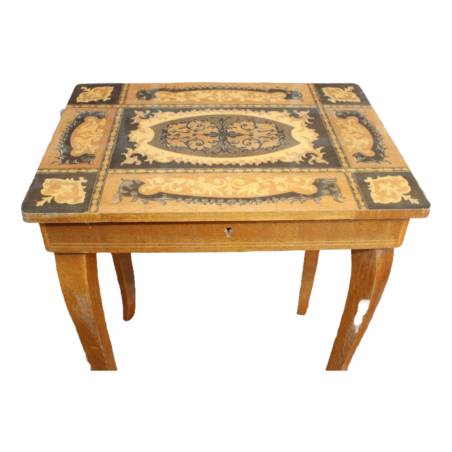 Italian Craftsmanship with this Stunning Handcrafted Inlaid Table, Complete with