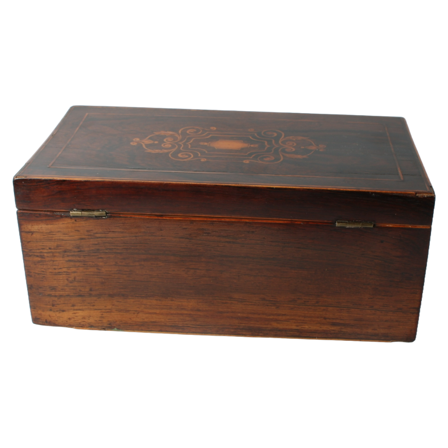 Antique Dutch Tobacco Box – 19th Century – Rosewood with Inlay