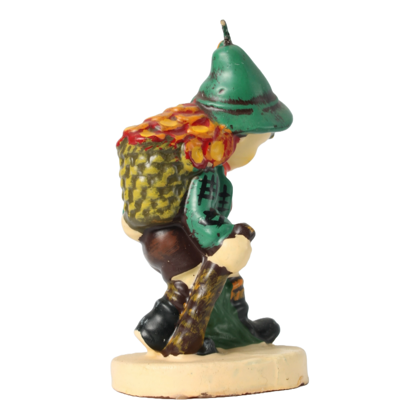 Vintage Hand-Painted Hummel Style Candle Boy in Alpine Costume, 1950s-1970s
