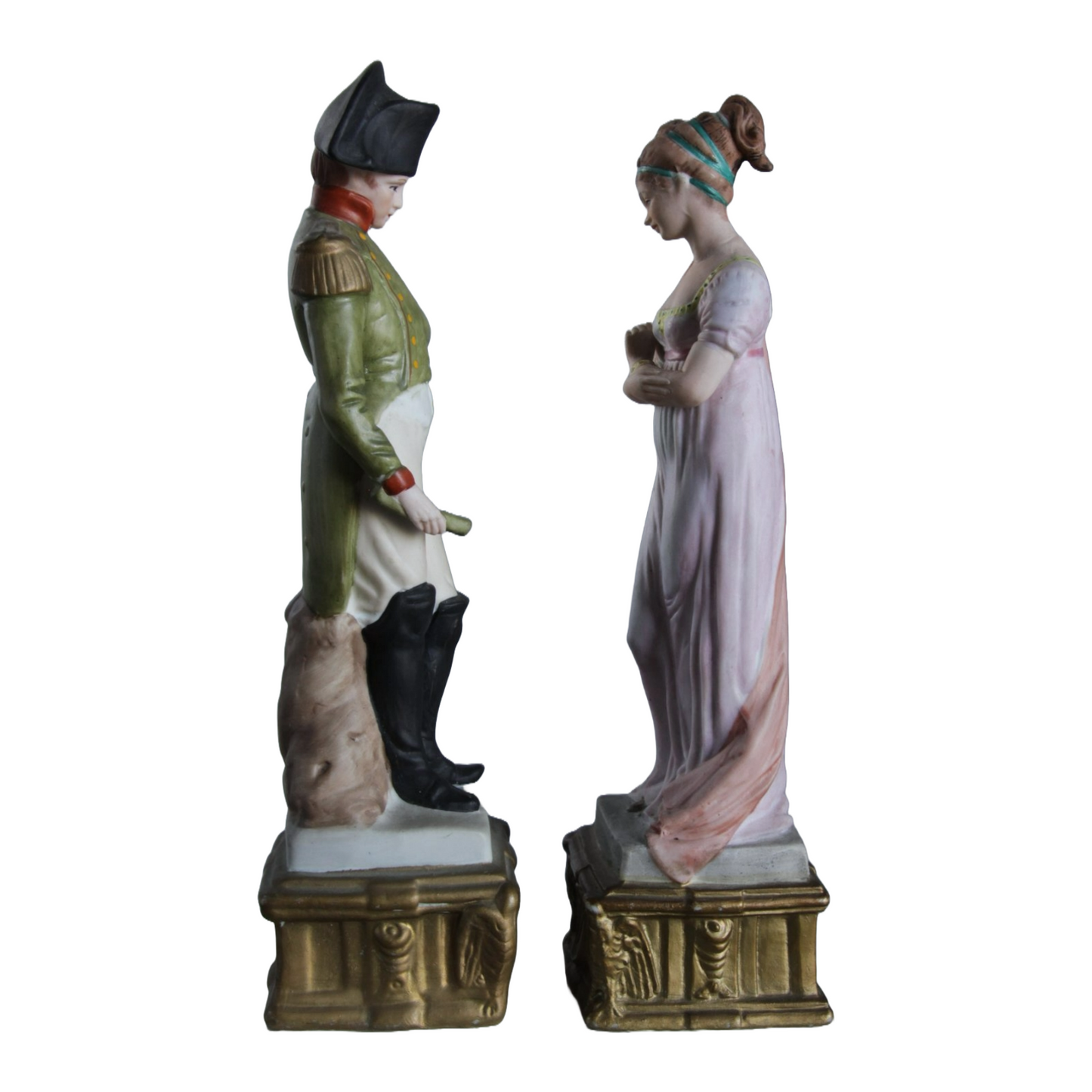 Napoleon I and Joséphine de Beauharnais Figurines, Italy, Ceramic, Circa 1975