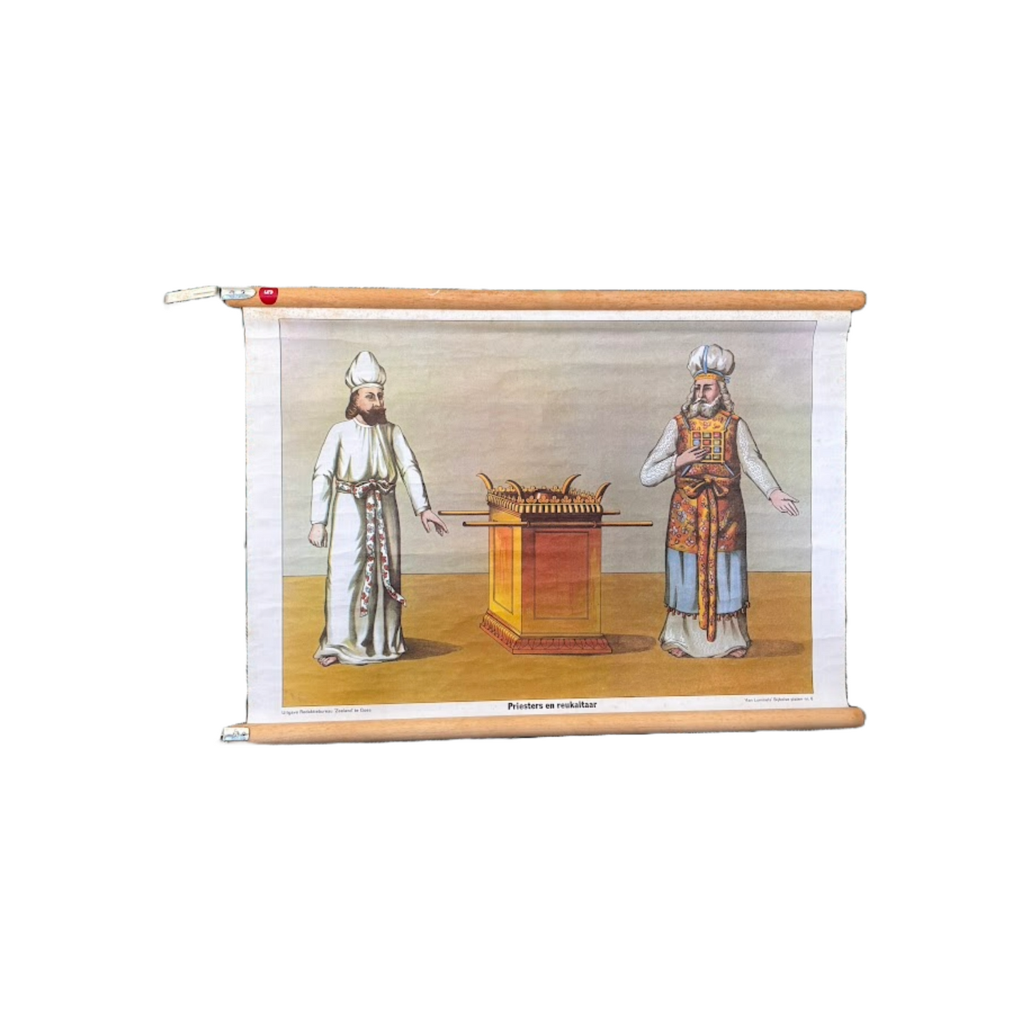 Antique School Chart “Priests and Incense Altar”