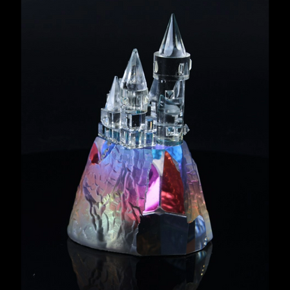Vintage Crystal Castle by Hadrian Crystal - Timeless Collectible - Unique Glass