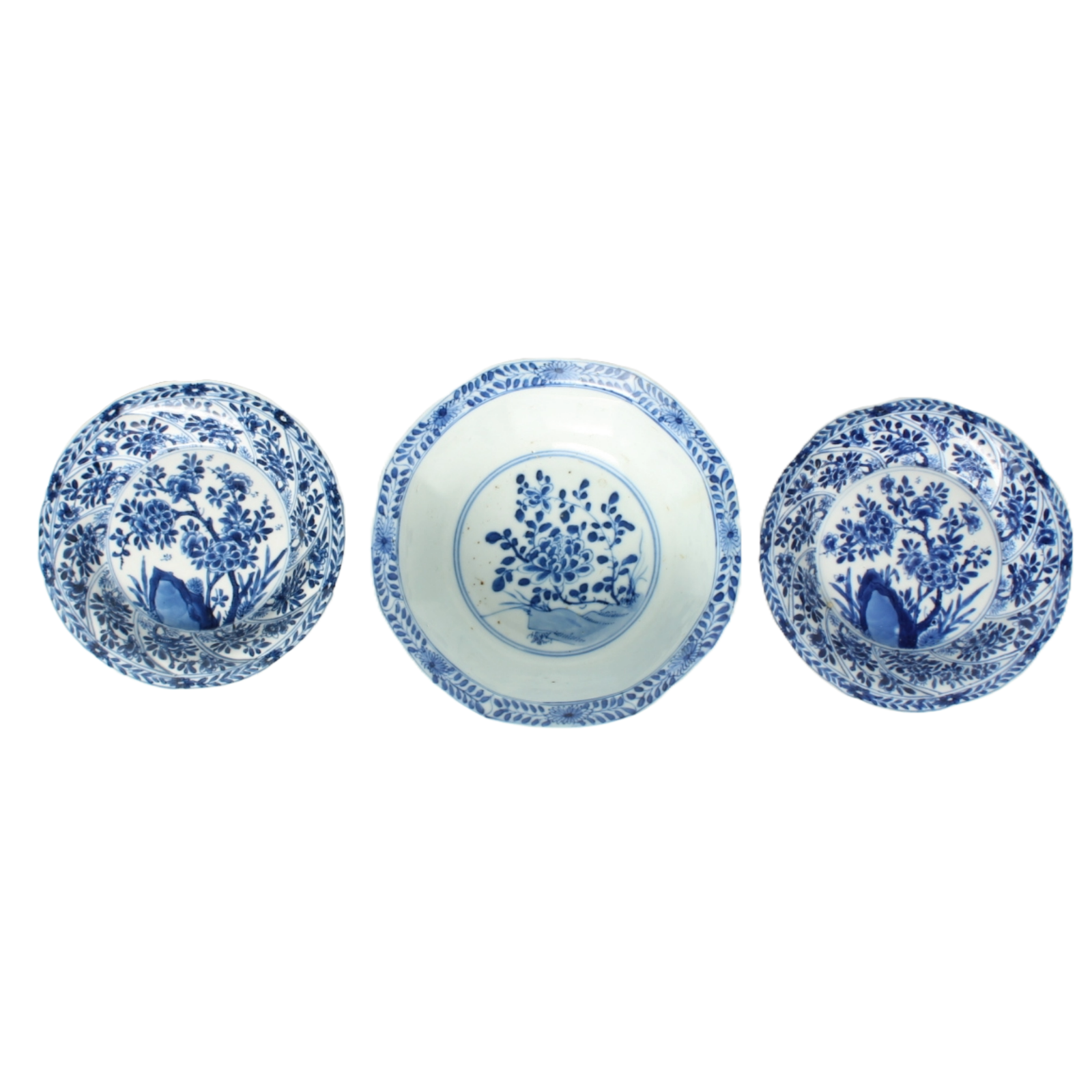 Rare Chinese Blue and White Porcelain Bowls | Kangxi & Qing Dynasty | Antique